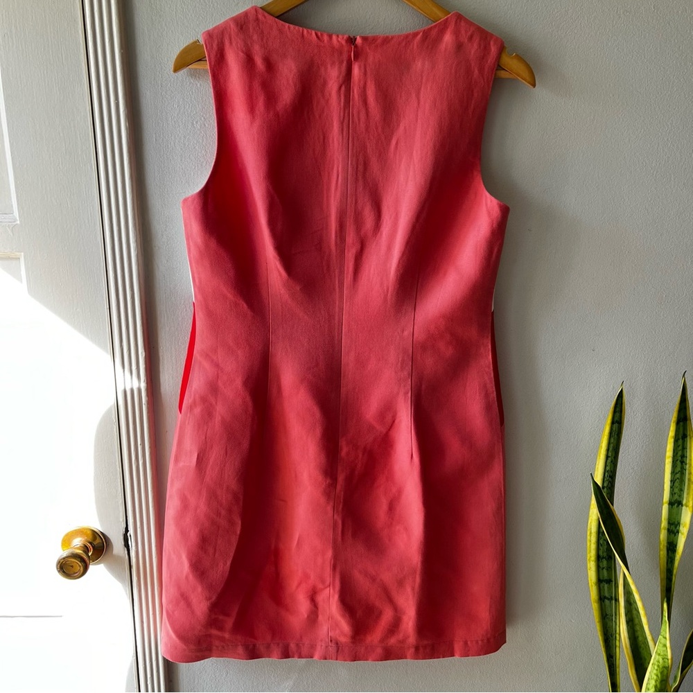 Boden• Sweetheart Colorblock Bow•Cotton & Linen Sheath Dress• Sz 8 - Picture 7 of 17